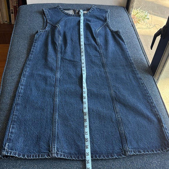 NWOT Abercrombie & Fitch: Denim Shift Mini Dress, Medium TALL, Medium Wash - Picture 7 of 9
